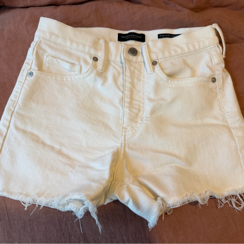 Banana Republic White Jean Shorts